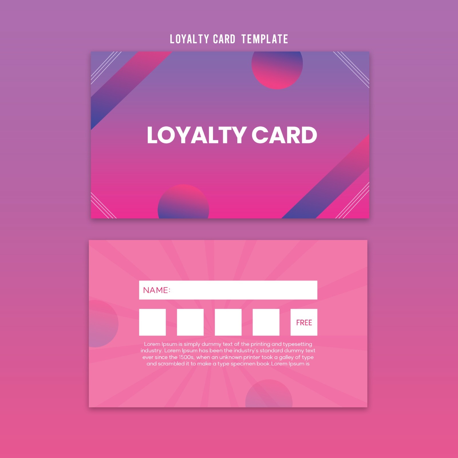 Loyalty / Membership Cards - Design 15